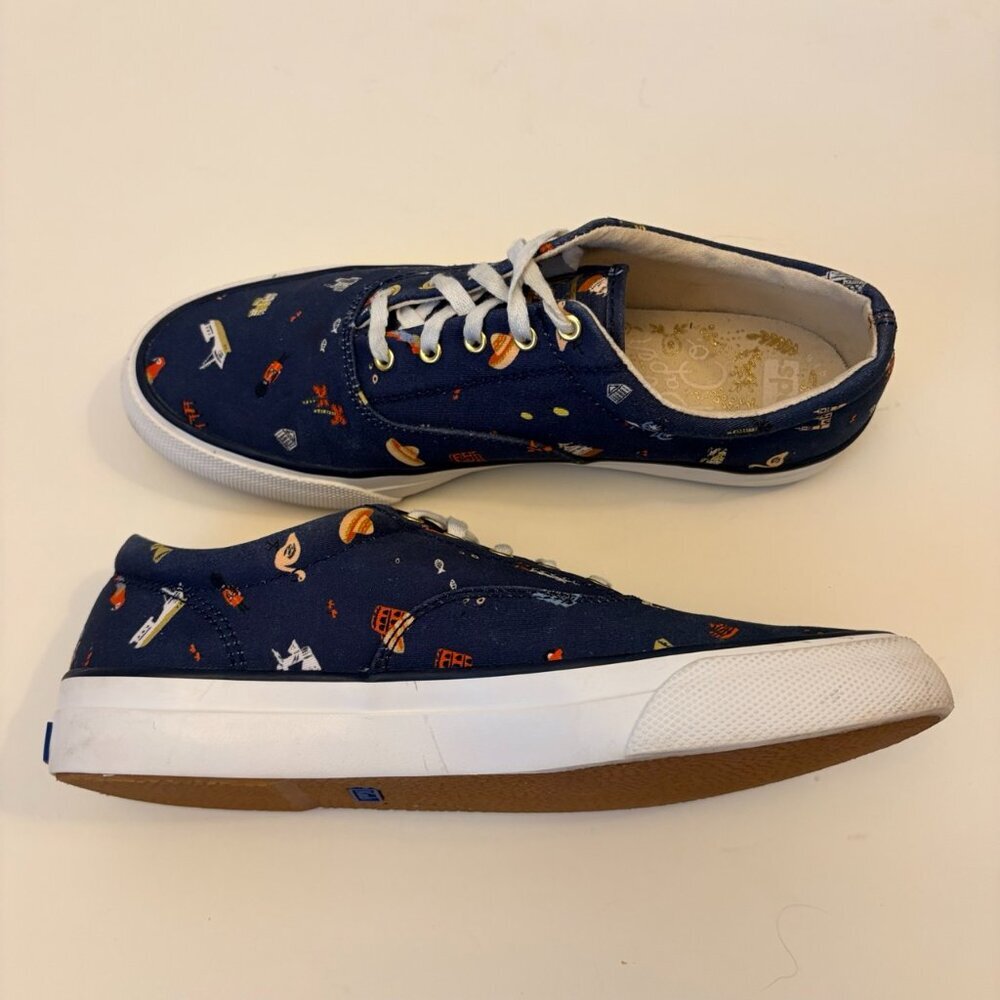 Keds X Rifle Paper Co Navy Wanderlust Travel Sneakers Women's Tennis Shoes 7.5 - Picture 5 of 9